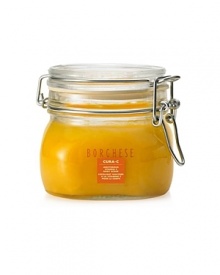 Borghese has built on its highly successful Cura-C Collection with the introduction of Cura-C Anhydrous Vitamin C Body Scrub. It is a luxurious body scrub that works at a deep level as it eliminates dull surface cells. Water-free to deliver the purest form of Vitamin C, it leaves skin revitalized and moisturized. The crucial role of Vitamin C in cell activity has been known for decades. It is essential to collagen synthesis, as well as other immune functions. The technologies that paved the way for Vitamin's C performance and skin supporting function are applied to Borghese's Cura- C Collection and Cura-C Anhydrous Vitamin C Body Scrub. Formulated with: Vitamin C, A and E plus CoQ10 and Beta-Carotene for anti-oxidant and nourishing benefits; and Shea Butter, Squalane, Sunflower Oil and Carrot Oil to soften and smooth the skin. And don't forget the rest of the Cura-C Collection: Advanced Cura-C Anhydrous Vitamin C Body Treatment, Cura-C Anhydrous Vitamin C Face Treatment, Cura-C AnhydrousVitamin C Eye Treatment, and Cura-C Vitamin C Renewal Treatment Kit.