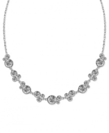 Elegance takes on new light in this necklace from 2028. Crafted from silver-tone mixed metal and featuring glass accents, the necklace is perfect for any evening affair. Approximate adjustable length: 16 inches. Approximate width: 1/3 inch.