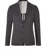 With a modernized schoolboy silhouette, this stylish wool-blend blazer from Edun adds effortless ease to your workweek staples - Notched lapels, long sleeves, two-button closure, patch pockets, back vent, slim fit - Pair with jeans, slim trousers, chinos, or corduroys