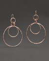 From the Rosé collection, double hoop drop earrings. Designed by Ippolita.