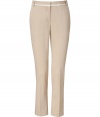 Inject your daytime look with classic chic with these sophisticated pants from Paul Smith - Flat front, contrasting stripe at waistband, belt loops, off-seam pockets, back welt pockets with button, back V-cut-out cropped silhouette - Pair with a feminine blouse, a fitted blazer, and classic pumps