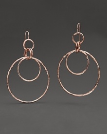 From the Rosé collection, double hoop drop earrings. Designed by Ippolita.