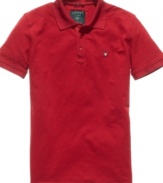 Pop a classic polo from guess for a preppy yet casual look.