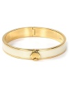 Solo or stacked, kate spade new york's enamel bangle makes a subtle statement. Style yours with a clean white blouse--roll up the sleeves to make this piece pop.