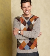 Argyle is the perfect classic pattern for fall. This sweater from Tommy Hilfiger brings timeless style to your wardrobe.