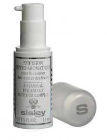 Botanical Eye/Lip Contour Complex. This highly effective, deeply penetrating complex reduces dryness and the appearance of fine lines and wrinkles around sensitive eye and lip areas, while maintaining skin's normal hydration. Contains botanical extracts to tone, smooth, soften and soothe. 0.5 oz. Made in France. 