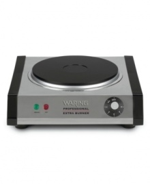 A backup burner for busy cooks. With its heavy-duty cast iron plate, the Waring Professional electric burner provides the heat you need to get that last dish done... or to keep food hot when serving buffet-style. One-year warranty. Model SB30.