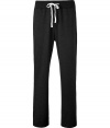 Stylish black vintage fleece pants - These sporty yet comfortable pants are perfect for a paired-down look - Luxurious Supima-and-Modal blend fabrication and easy to style versatility - Pair with a t-shirt and trainers for casual cool - Try with a cashmere pullover and loafers