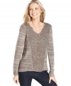 Style&co.'s petite sweater switches its stitches to create a fresh look that you'll wear again and again.