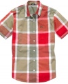 Pop in some plaid with this short-sleeved shirt from LRG to liven up your spring style.