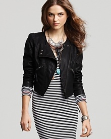 Free People Jacket - Cropped Vegan Leather