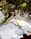 EXCLUSIVELY AT SAKS.COM. A formal accompaniment to any gourmet gathering, designed in pure linen with a contrasting appliqué border. Set of 418 X 18LinenMachine washImported