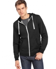 Soft and stylish, this French terry hoodie from Club Room is ideal for your seasonal layered look. (Clearance)