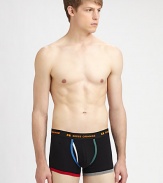 Slim-fitting, solid cotton boxer brief with multicolored trim, set in lightweight, stretch cotton with signature logo detail.Elastic logo waistband95% cotton/5% elastaneMachine washImported