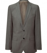 Polished and classically cool, this blazer from Hugo seamlessly transitions from day to evening - Notched lapel, long sleeves, buttoned cuffs, double buttoned front, front flap pockets, double back vent - Modern slim fit - Team with shirts and favorite jeans, or with matching trousers and sleek brogues