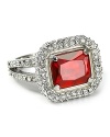 Get decked. Come soiree season, ABS by Allen Schwartz' faceted ring in red crystal is the most glamourous sort of ornament.