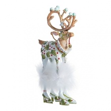 Vixen likes a bit of glam for the holidays with ruffles, beads, feathers and, of course, matching extra high heels.