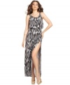 A thigh-high slit and python print ups the fierce factor on this GUESS? maxi dress perfect for a sultry summer soiree!