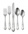 Oneida, famous for nearly a century of superior metal craftsmanship, introduces the traditional and formal Dover flatware set in 18/10 stainless steel. Part of the Patterns for a Lifetime series, this place settings collection will always be available for replacement.