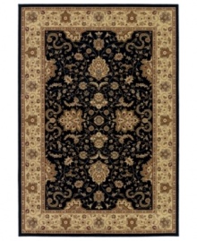 Evoking classing Persian patternwork in a cream, gold and ebony ground, the Tamena area rug from Couristan offers intricate beauty for your floors. Woven of heat-set Courton™ polypropylene, a synthetic fiber that's meticulously crafted for durability.