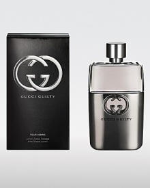 Young, fearless, with impeccable taste, the wearer of Gucci Guilty Pour Homme is a hero for our age – exuding charisma and more than a little dangerous. Gucci Guilty Pour Homme is an intense and individual contemporary fougère that provokes as it seduces. The scent seizes hold of the senses with a heady cocktail of invigorating Italian lemon and mandarin alongside crushed green leaves, fresh lavender and a defiant punch of pink pepper. The effect is both remarkable and uncompromisingly alluring. Refresh your skin with this Gucci Guilt After Shave Lotion.