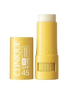 Clinique steps up protection against the aging and burning effects of UVA and UVB rays for fragile areas-eye-area skin, lips, nose, earlobes, even scars. Enhanced UVA defense helps guard against premature aging. Conditions, comforts. Ophthalmologist and dermatologist tested.