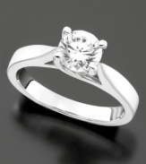 One in a million. This stunning certified engagement ring features round-cut diamond (1/3 ct. t.w.) set in 14k white gold.