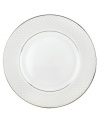 A sweet lace pattern combines with platinum borders to add graceful elegance to your tabletop. The classic shape and pristine white shade make these dinner plates a timeless addition to any meal. From Lenox's dinnerware and dishes collection. Qualifies for Rebate