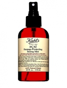 Ecocert organic damage-repairing formulations with organic antioxidant acai berry to refine skin clarity visibly weakened by environmental stressors. An antioxidant-enriched clarifying toner to balance and refine skin's tone and texture, while providing a sheer layer of protection against skin-aging environmental effects. Paraben free and silicone free. Removes environmental residue to restore skin's natural balance (with tissue or cloth).