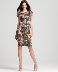 Escada Dress - Daovia Tortoise Cap Sleeve