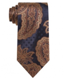 A rich paisley print gives this Countess Mara tie sophisticated style that stands alone.