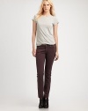 Comfortable slim-leg denim in a chic, leggings-style silhouette. THE FITRise, about 7Inseam, about 30Leg opening, about 12THE DETAILSButton closureZip flyFive-pocket styleSupima cotton/cotton/modal/polyurethaneMachine washMade in USA of imported fabricModel shown is 5'11 (178cm) wearing US size 4.