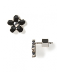 In black or cream, these enamel daisy studs add a hint of femininity to any look.