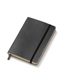 A truly classic notebook with 192 plain acid-free pages, an expandable inner pocket made of cardboard and cloth and a ribbon placeholder.