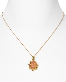 With a prismatic drusy pendant, Coralia Leets' 22-karat gold-plated necklace is elegance simplified. Day or after dark, this piece slips on to give a spectrum of looks tonal sparkle.