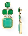 Crazy for color. This pair of chandelier earrings from kate spade new york is all about hue, accented by a bold cascade of shapely gemstones.