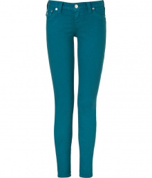 Elevate your go-to closet staples with these bright ultra-skinny jean leggings from True Religion - Five-pocket styling, logo detailed back flap pockets - Extra form-fitting - Style with cashmere pullovers and shearling lined boots