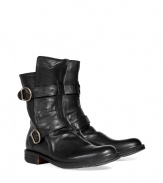 Toughen up your casual style with these supple leather ankle boots from Fiorentini & Baker - Round upturned toe, ankle straps, chunky heel - Pair with straight leg jeans, a cashmere pullover, and a biker jacket