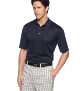 With performance styling and a subtle pattern, this polo from Greg Norman for Tasso Elba is always a winner.