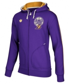 Trendy fleece hoodie by adidas designed for the LA Lakers biggest fan. Makes a great gift.