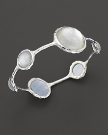 From the Wonderland collection, six faceted stone stations on a sterling silver oval lollipop bangle. Designed by Ippolita.