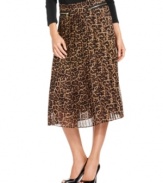 For an edgy spin on classic animal print, MICHAEL Michael Kors adds in exposed zippers and on-trend knife pleats. (Clearance)