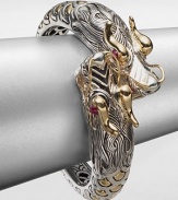 From the Naga Collection. This zodiac-inspired style from a socially and environmentally responsible brand features sterling silver dragons heads accented with radiant 18k gold. Sterling silver18k goldGlass-filled ruby eyesDiameter, about 2.3Kick closureImported