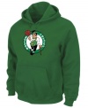 Keep warm in this solid hoodie featuring the Boston Celtics by Majestic.