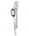 A mirror-finished serving fork and spoon segue into hammered handles for a touch of chic style to go with leafy salads, pasta and more. From Towle.