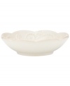 With fanciful beading and feminine edges, the dip bowls from the Lenox French Perle dinnerware collection have an irresistibly old-fashioned sensibility. Hard-wearing stoneware is dishwasher safe and, in a soft white hue with antiqued trim, a graceful addition to any meal. Qualifies for Rebate