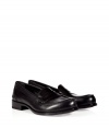 Inspired by the classic penny loafer, these chic slip-ons from Jil Sander bring a menswear sensibility with chic refinement - Rounded stitched toe, classic loafer style, chunky square heel -Style with trousers, a button down, and a leather shoulder bag