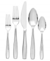 Nambe puts modern design in reach with the Fiona place setting. Elongated silhouettes combining polished tines, bowls and blades with ribbed handles in premium stainless steel reflect impeccable taste.