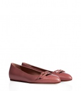 With their antique pink coloring and dainty double buckle detail, LAutre Choses pointy toe flats are a chic choice for dressing up feminine daytime looks - Softly pointed toe, double buckled front detail - Flat - Wear with everything from skinnies and tissue tees to printed skirts and silk tops