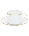 Sip after-dinner tea from this simply beautiful gold-rimmed teacup and make dining at home feel like a four-star affair.